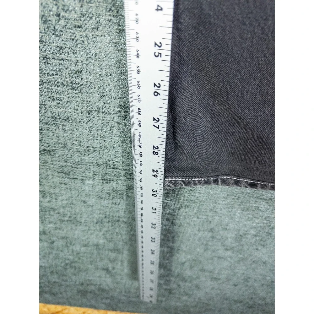 We The Free Palmer Wide Leg Jeans Womens 30 Black Faded Button‎ Fly Patch Boho